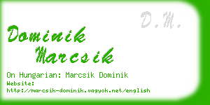 dominik marcsik business card